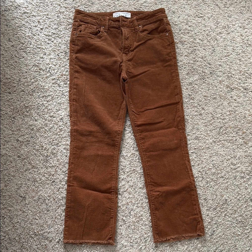 Caramel Brown Corduroy Women's Jeans
